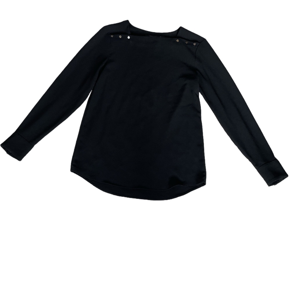 Zara Black Long Sleeve Business Casual Blouse Woman’s Small